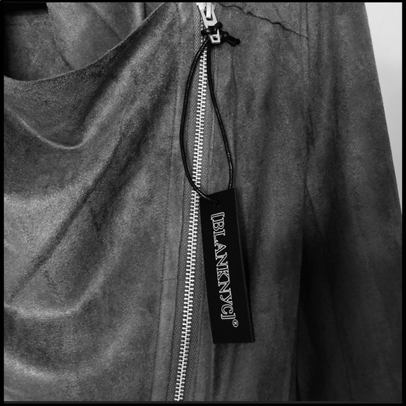 NWT Blank NYC Vegan Suede Drape Front Jacket XS - Picture 6 of 14